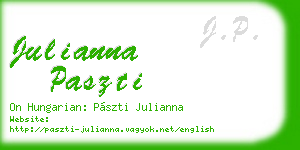julianna paszti business card