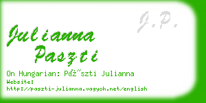 julianna paszti business card